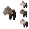 Kids Casual Long-Sleeve Set, Comfortable Daily Wear Outfits