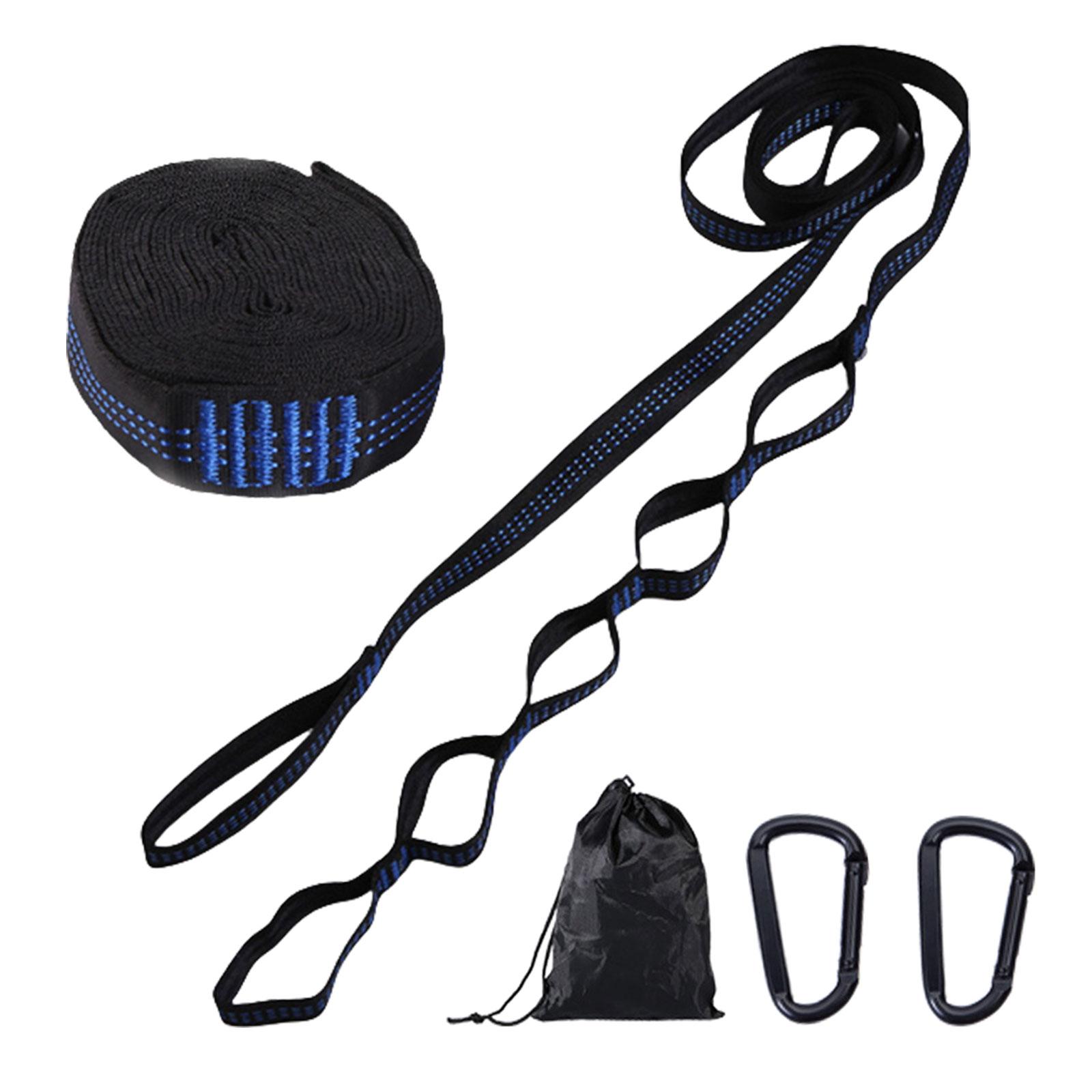 

2 шт. ремни для подвески гамака, ремни для гамака на открытом воздухе, прочный нейлоновый ремень для гамака, крепление для веревки, простота установки C синий