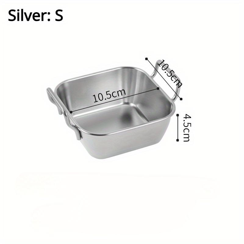 Quadratische Platte aus Edelstahl mit Deckel, rechteckige Pfanne zur Lebensmittelaufbewahrung, kommerzielles Geschirrtablett, großer erfrischender Lunchbox-Behälter