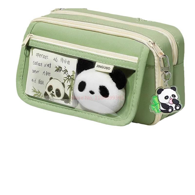 Federmäppchen mit Panda-Motiv, Große Kapazität, Hoher ästhetischer Wert, Set für Schülerinnen der Unterstufe, Schreibwarenbeutel