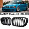 Car Front Kidney Grill Gloss Black Racing Grille Accessories For BMW 3-Series E46 318i 320i 325i 330i  1998-2001 2/4 Doors