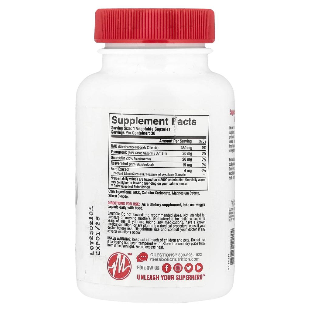 Nad Max+™, Anti-Aging Zellverjünger, 30 Kapseln