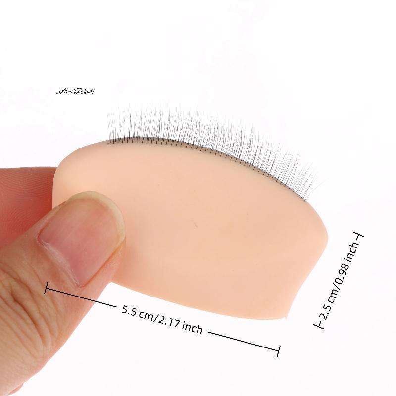 1 ks Silikonový model pro nácvik řas s realistickými prodlouženími Opakovaně použitelný tréninkový nástroj oční víčko pro učení aplikace řas