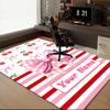 1PC Custom Name Cherry Bow Theme Theme Floor Mat Ideal for Living Room, Game Rooms, Office, Bedroom, Floor Mat Playful Design