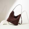 Women's Bag New Large-capacity Bucket Bag Lazy Wind Commuting Retro Fashion Versatile Leather Shoulder Armpit Bag