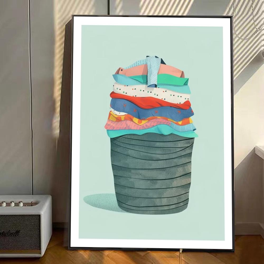 

Laundry Day Art Poster Good Quality Prints and Posters Vintage Room Home Bar Cafe Decor Aesthetic Posters Waterproof Paper 21*30cm No Frame