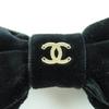 Great CHANEL hair accessory black Women 24V AA8557 Used
