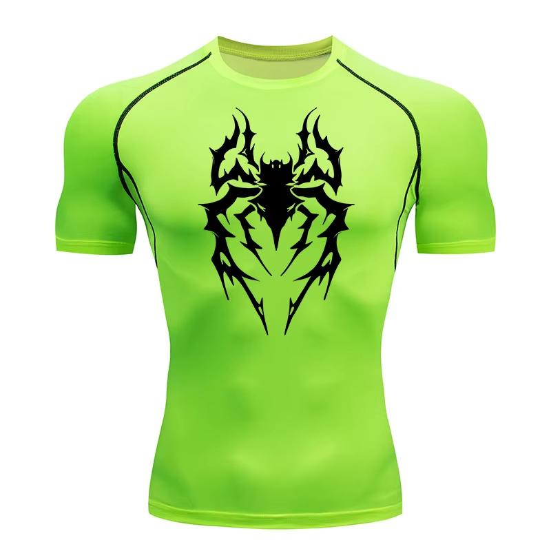 Men's Compression Suitable for Gym Workouts Running Quick-drying High Elasticity Moisture-Wicking Absorbing Breathable Slim Fit Top