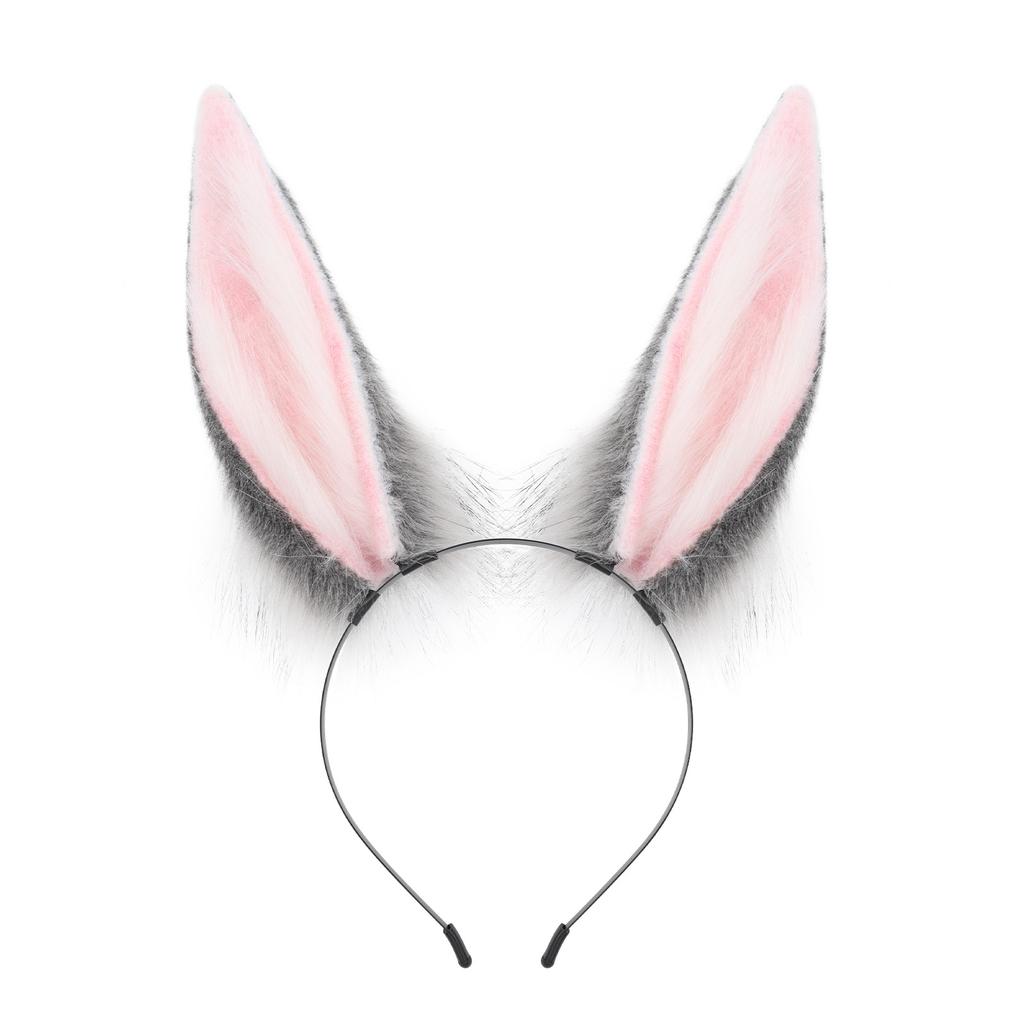 Handmade Plush Rabbit Ear Hair Accessories Comics Cosplay Props Simulation Animal Ear Headband Cute Headgear