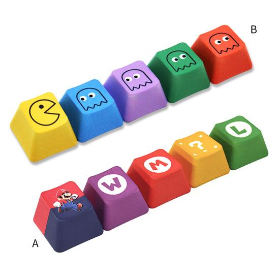 5Pcs Keycaps Comfortable Non-fading Indeformable Replacement Wear-resistant Ergonomic PBT Gaming Keyboard Key Cap
