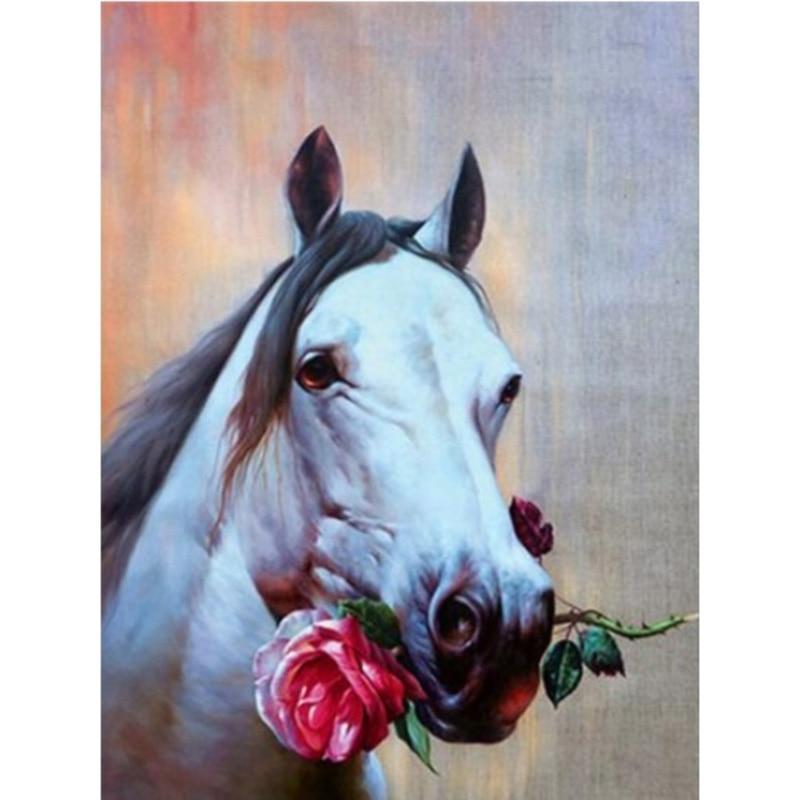 Diamond Horse 5d Painting Diy Mosaic Animal Diamond Embroidery Cross Stitch Full Squareround Drill Home Decor Christmas Gift