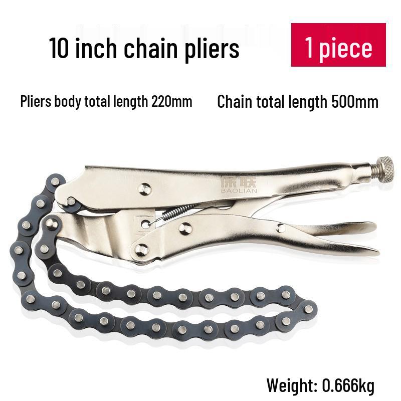 Heavy-Duty Multi-Function Pliers with Round Mouth, C-Type Automatic Clamp, and Flat Head Quick Seal