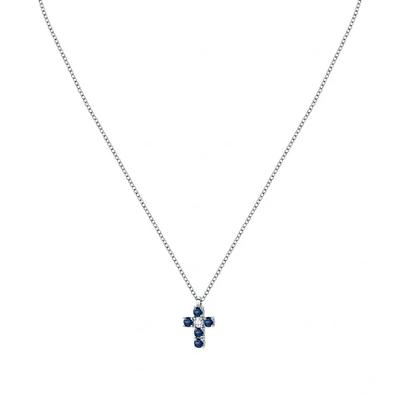 Tesori Halskette Mit Blauem Kreuz SAIW216 Für Damen