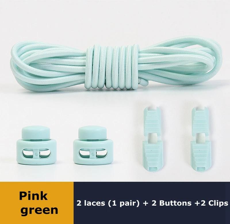 No Tie Shoe Laces Suitable for All Shoes Round Spring Lock Elastic Shoelaces Quick Wear in 1 Second Hiking Sports Lazy Shoelace