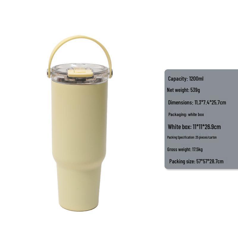 40oz Double-Walled Thermos Cup with Fashionable Lid for Outdoor and Car Use