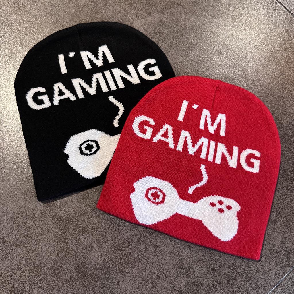 Gaming Im Letter Beanie Knit Hat For Men And Women Casual Style Gift Cap