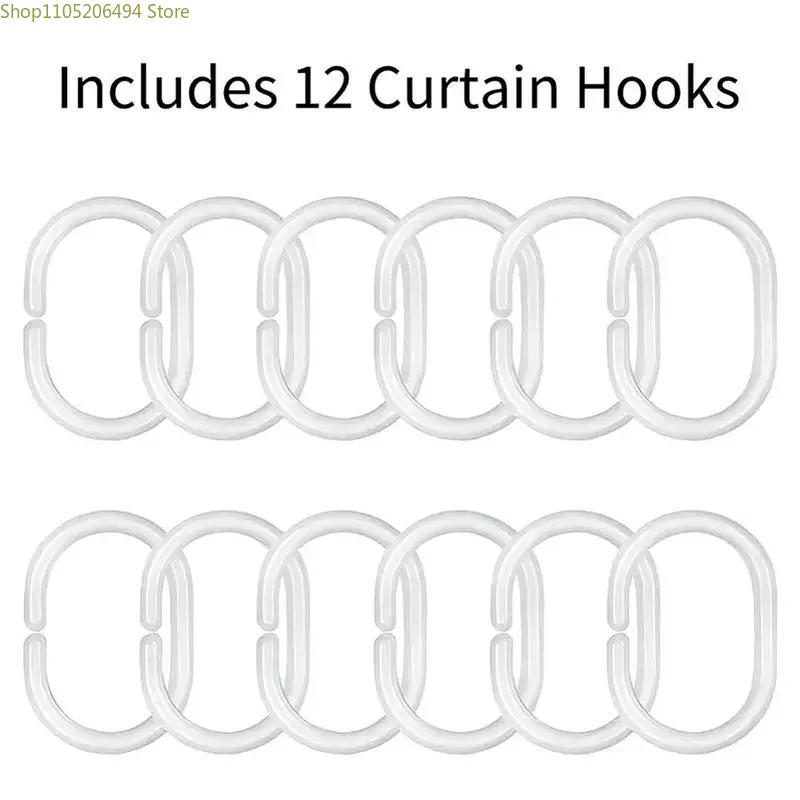 1pc Bathroom Shower Curtain, Daily Gratitude Practice Camp, Cute Pet Day Shower Curtain, with 12 Hooks, 180*180Cm Bathroom Cur