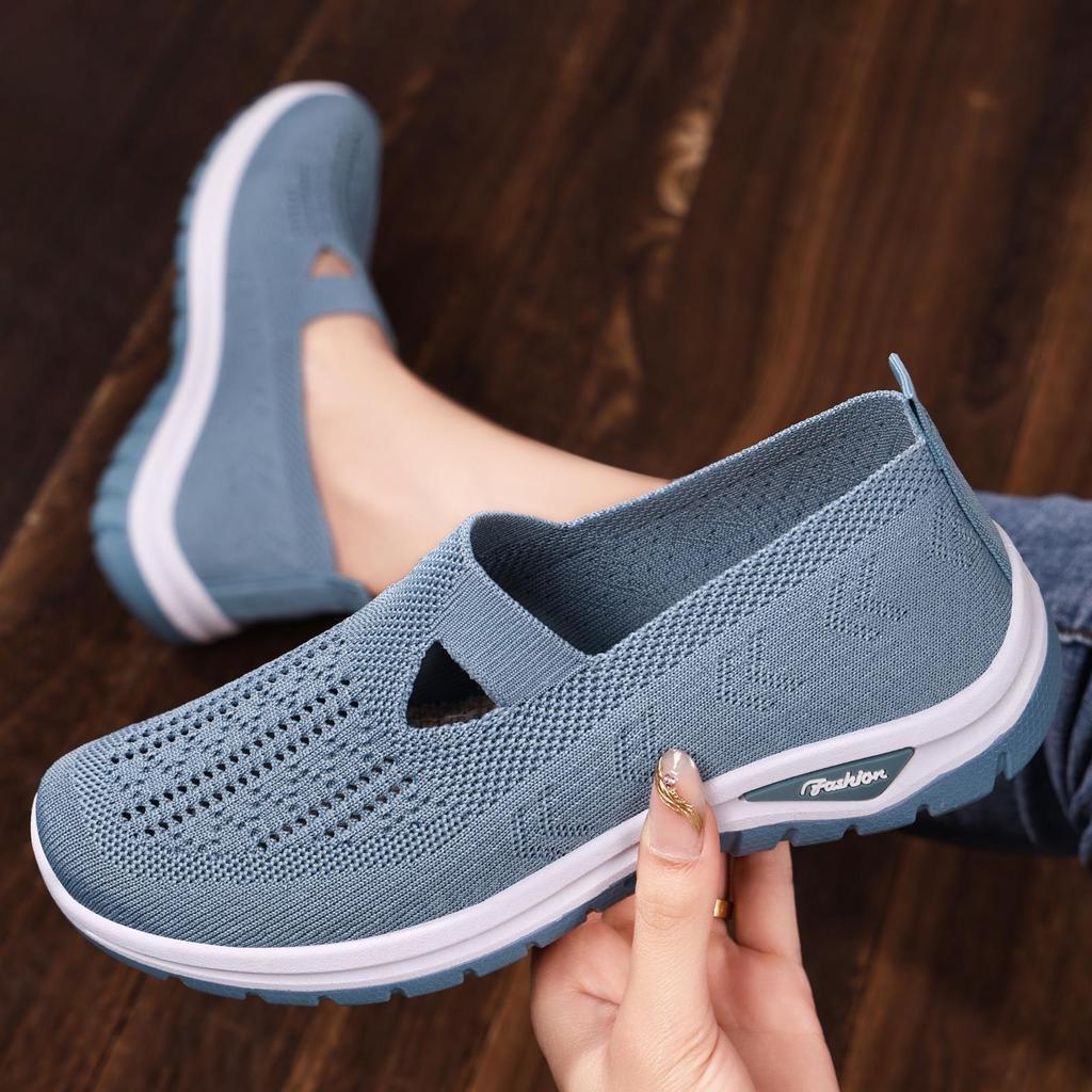Damen Übergröße Atmungsaktive Sommer Stoffschuhe - Bequeme Leichte Freizeitschuhe für Mittleren Alters und Ältere.