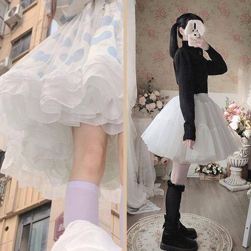 White Petticoat Without hoop Ball Gown Petticoats Fashion Flower Dress Accessories