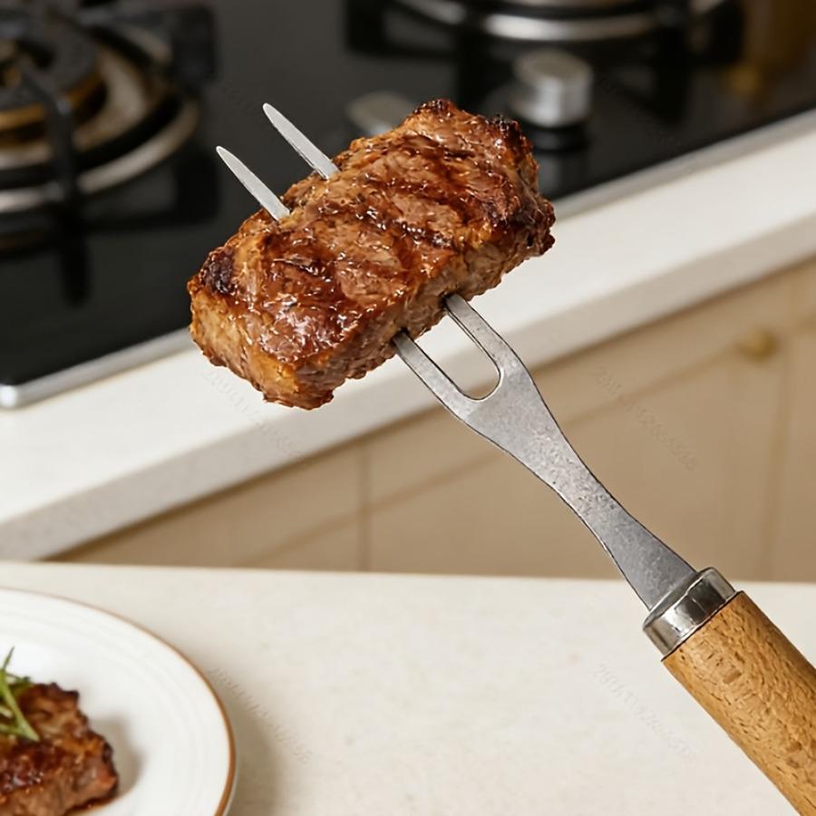 Heavy-Duty Stainless Steel Meat Spike Rotisserie with Skewer - Heavy-Duty 430 Stainless Steel BBQ Rotisserie for Grilling Chicken, Duck, Fish, Steak