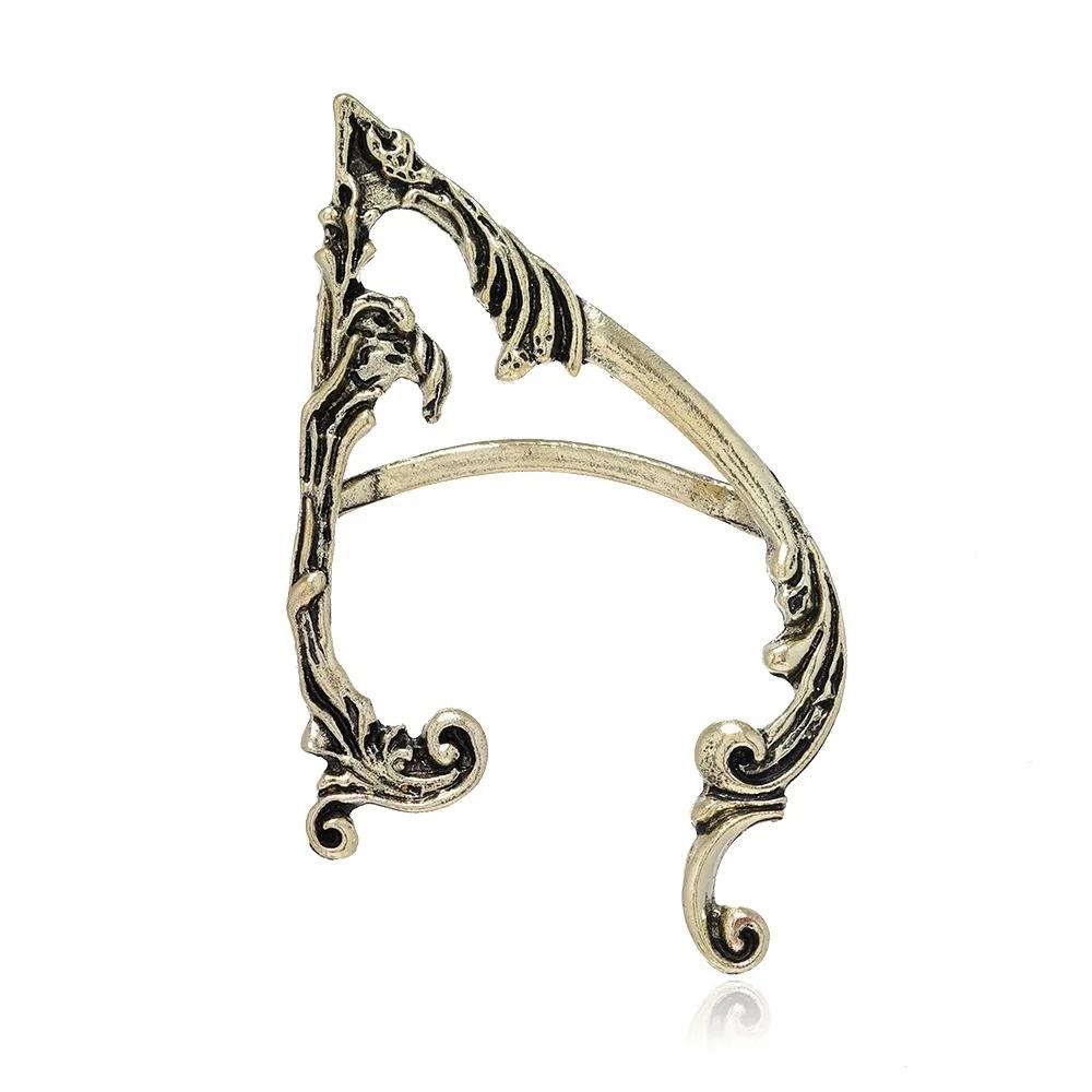 Punk Fairy Ear Cuff Goth Earring Dark Elf Ear Clip Earrings For Women Retro Silver Color Hip Hop Halloween Party Jewelry Gift