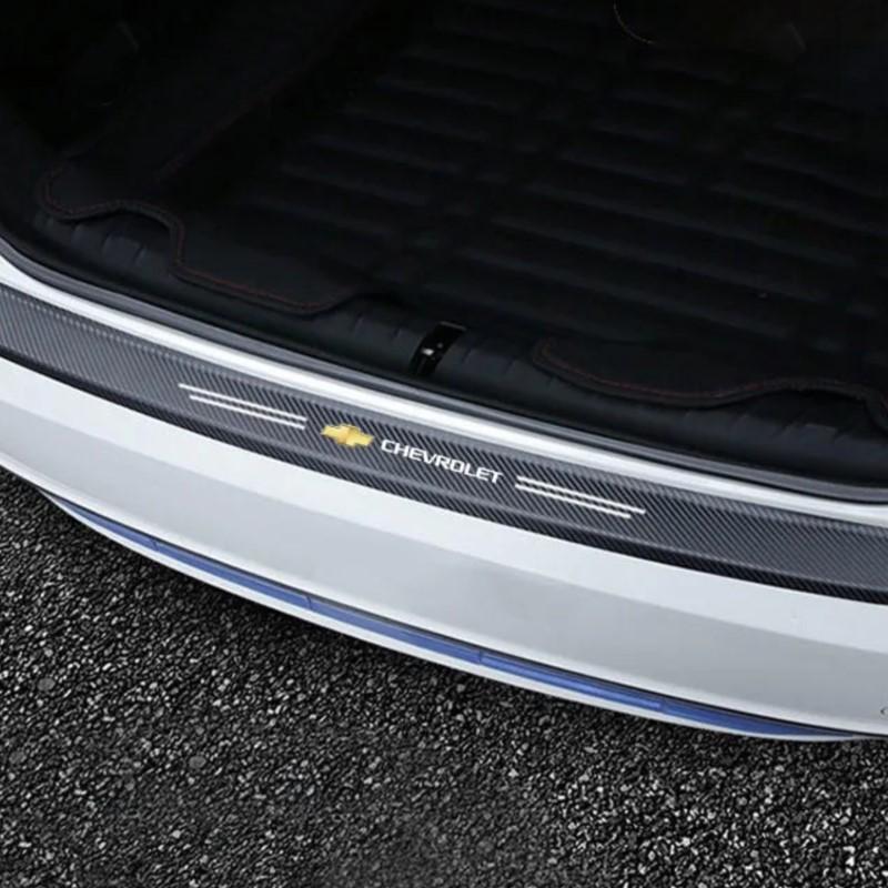 Wodoodporna, odporna na zarysowania naklejka ochronna na tylny zderzak z włókna węglowego 3D - Osłona bagażnika Pasuje do Chevrolet Silverado Impala Malibu Cruze