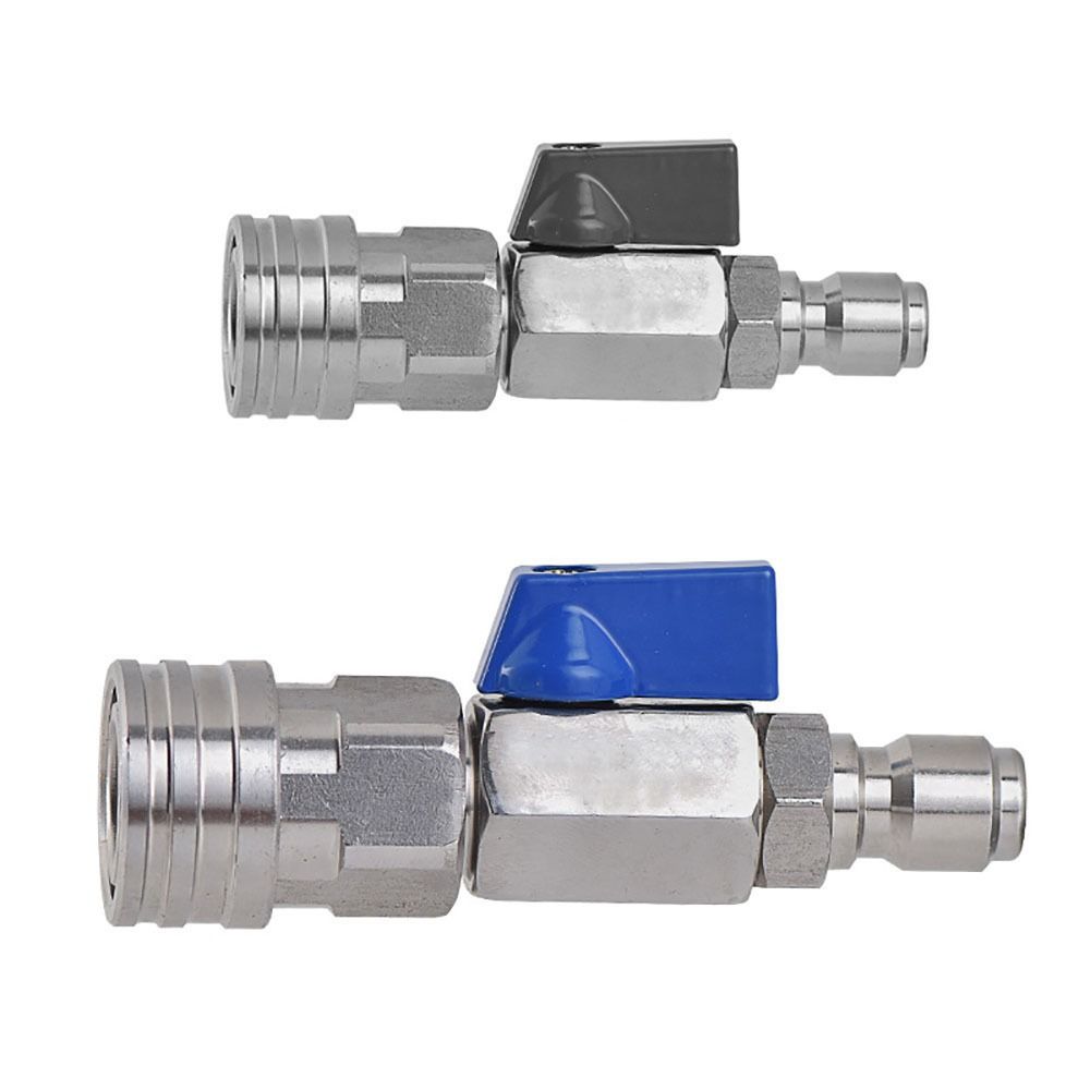 1Pcs for Power Washer Ball Valve Kit High Pressure Water Flow Switch Washer Quick Connector 3/8 1/4 Inch Stainless Steel