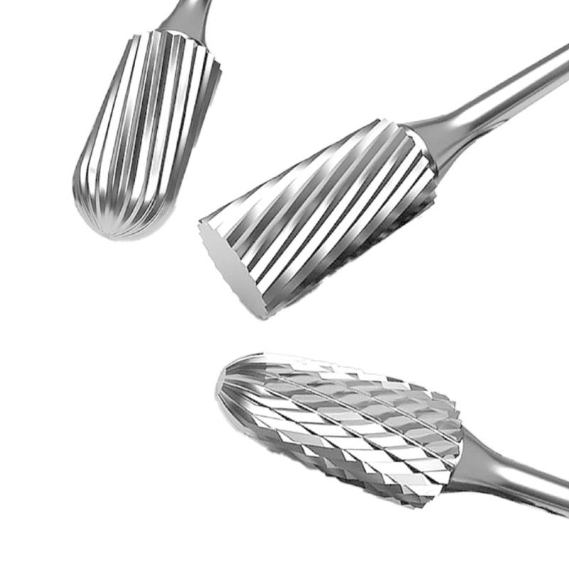 Precise Tungsten Steel Rotary Burrs File Grinding Heads for Effective Grinding in Metal Wood Sculpting Polishing Carving