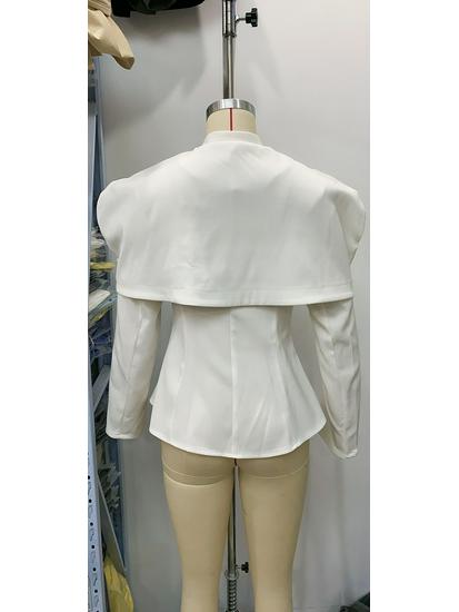 European & American Light Luxury Slim Fit Suit Jacket with Metal Buckle