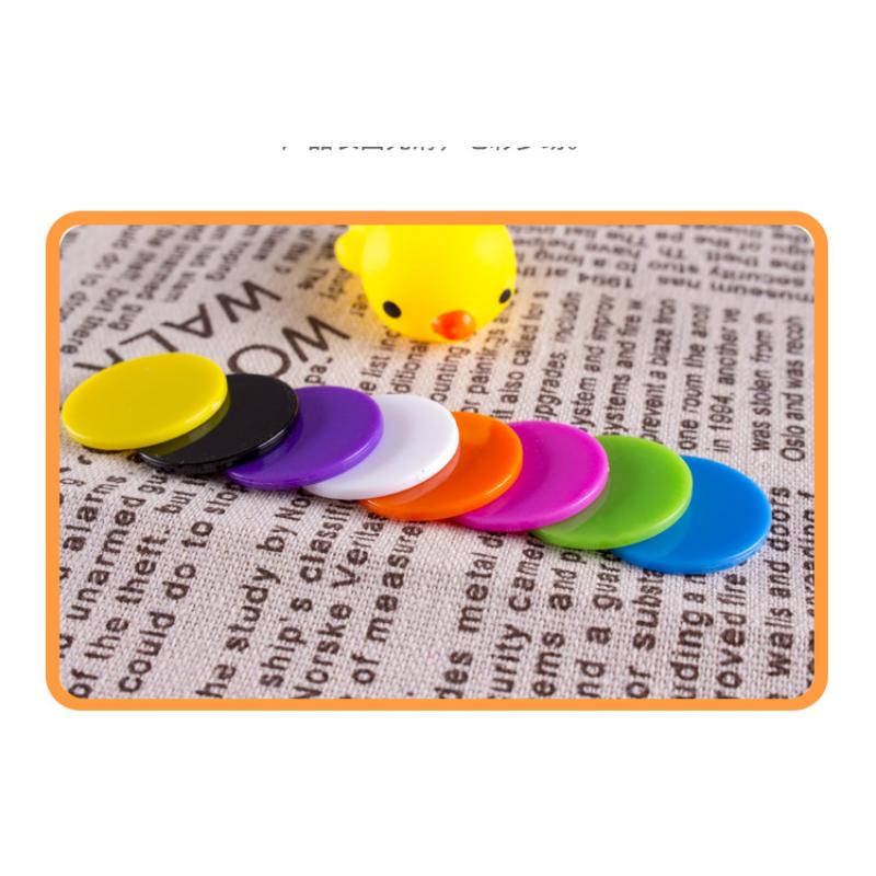 100 Stuks Plastic Poker Chips Casino Bingo Markers Voor Plezier Familie Club Kermis Bingo Spel Benodigdheden 25 Mm 9 Kleuren