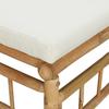 Garden Corner Sofa Set with Cream Colored Cushions 2 Pcs Bamboo
