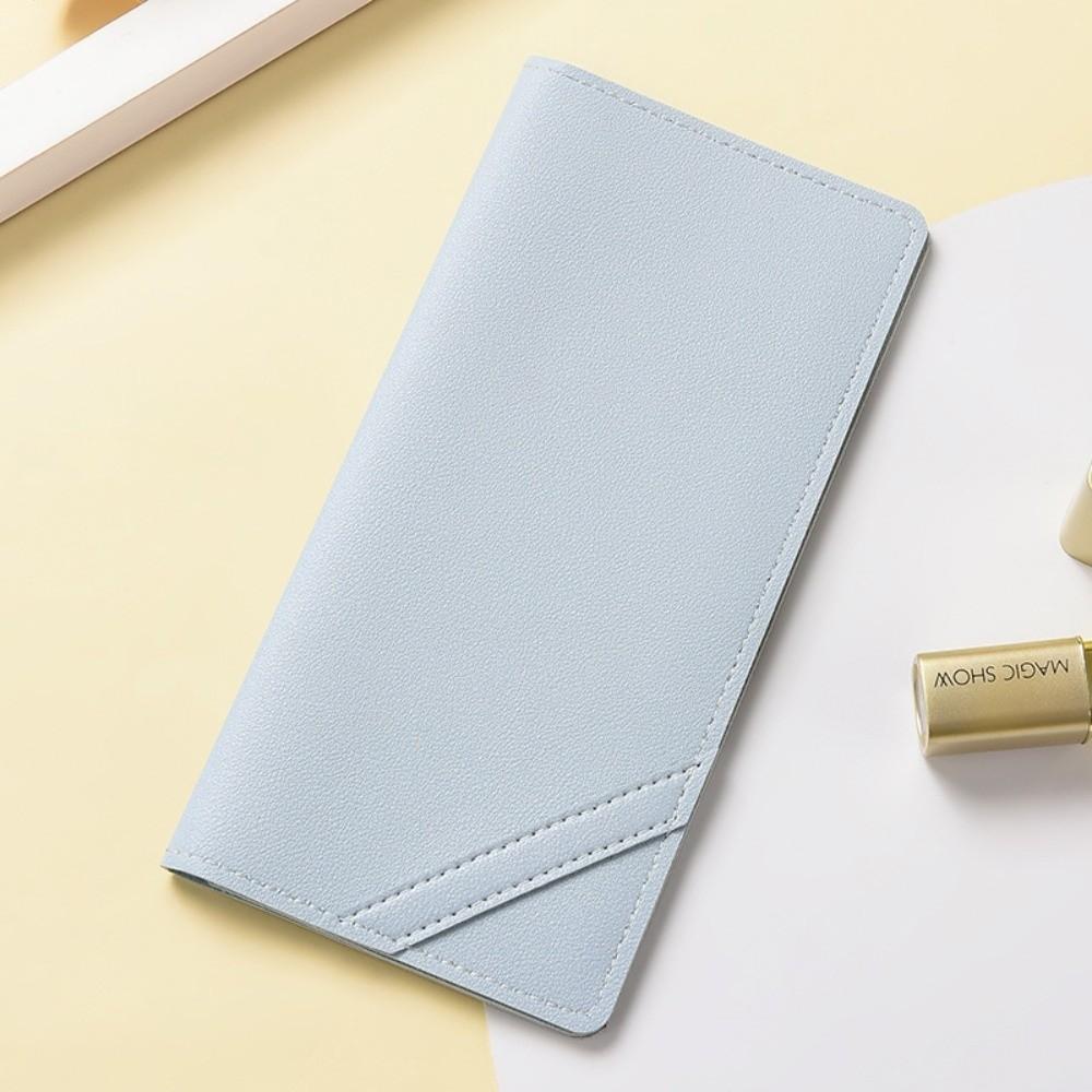 Porte-cartes universel à fentes multiples Couleur unie Cuir PU Étui pour cartes de visite Pochette d'identité Hommes Femmes