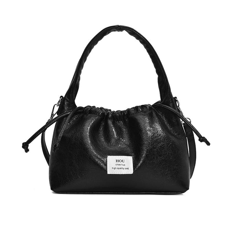 Ielgy Fashionable Hand-Carrying Bucket Bag Simple High-End Sense One-Shoulder Trendy All @