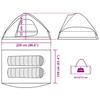 Dome Camping Tent for 2 Persons Olive Green Waterproof