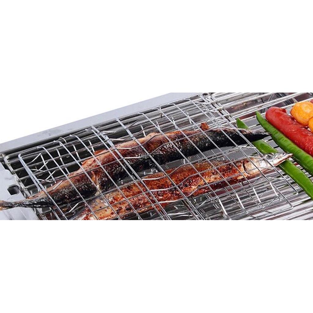 Przenośny grill ze stali nierdzewnej, kosz do grillowania ryb, warzyw, steków, krewetek, kotletów i wielu innych potraw