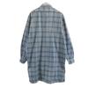 Vintage 70s Grandpa Shirt Euro Work Check Pattern Long Sleeve Half Button Shirt Men's Used