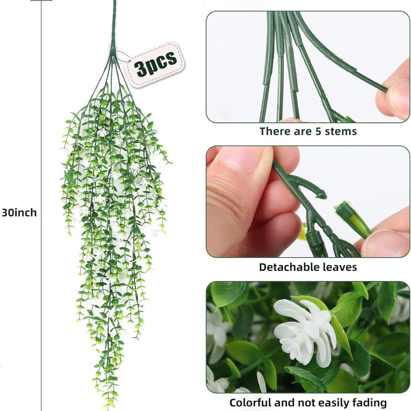 

Эвкалиптовый ротанг имитация настенная цветочная полоса отель домашнее проживание свадьба потолок настенное украшение белый