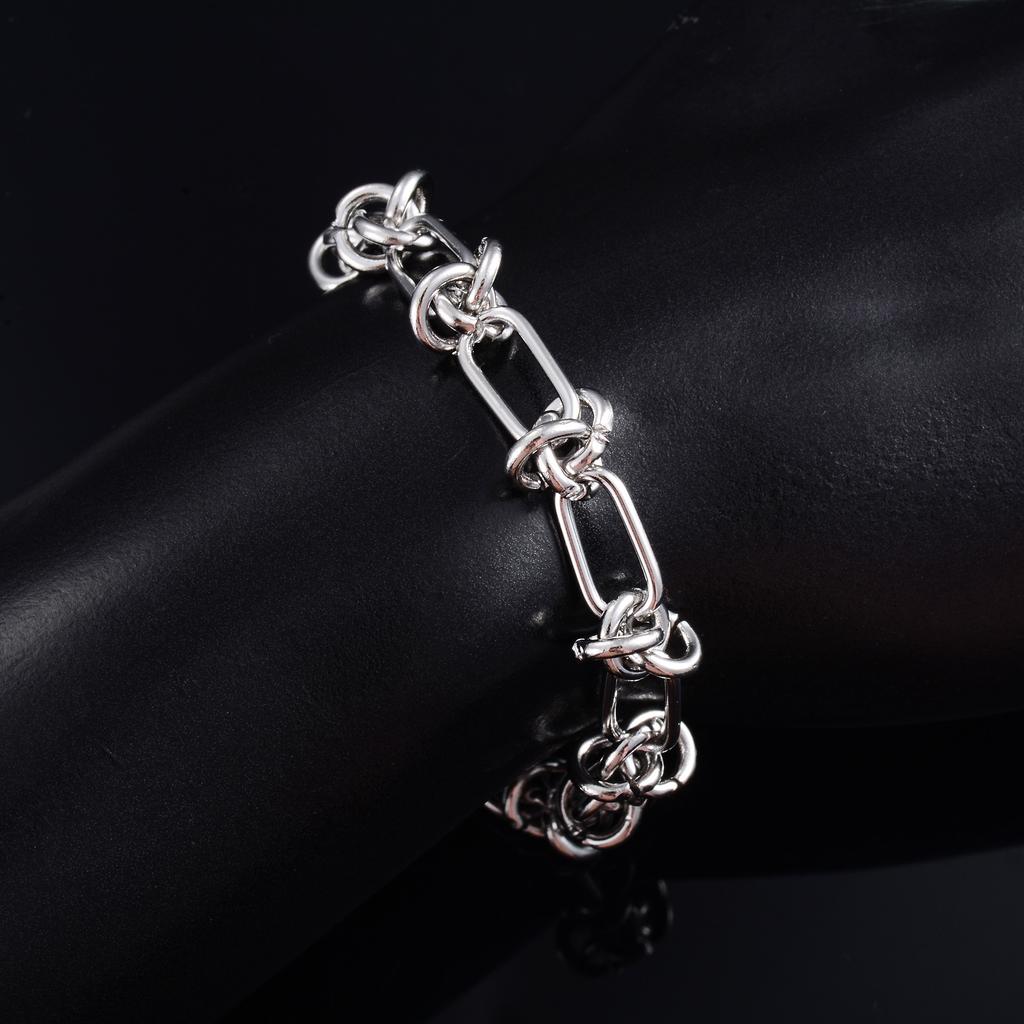 Vintage Women Bracelet Stainless Steel Knoting Link Chain for Men Hand Bangle Ankle Anklet Silver/Gold Jewelry Accessories