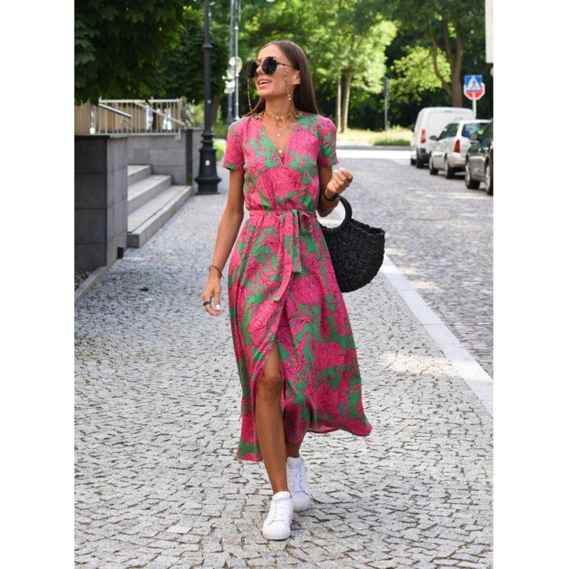 

Модный стиль Уличный Элегантный Новинка Модный Элегантный Амазон Платье с коротким рукавом V-образным вырезом Необычное с драпировкой Детский Red XL