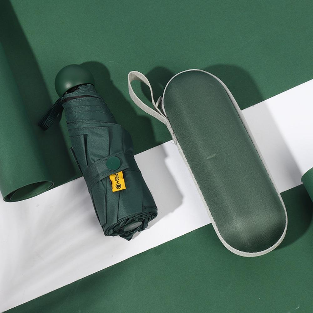 Reinforced Umbrella Rack Capsule Foldable Umbrella Windproof UV Umbrella Rain Umbrella  Student