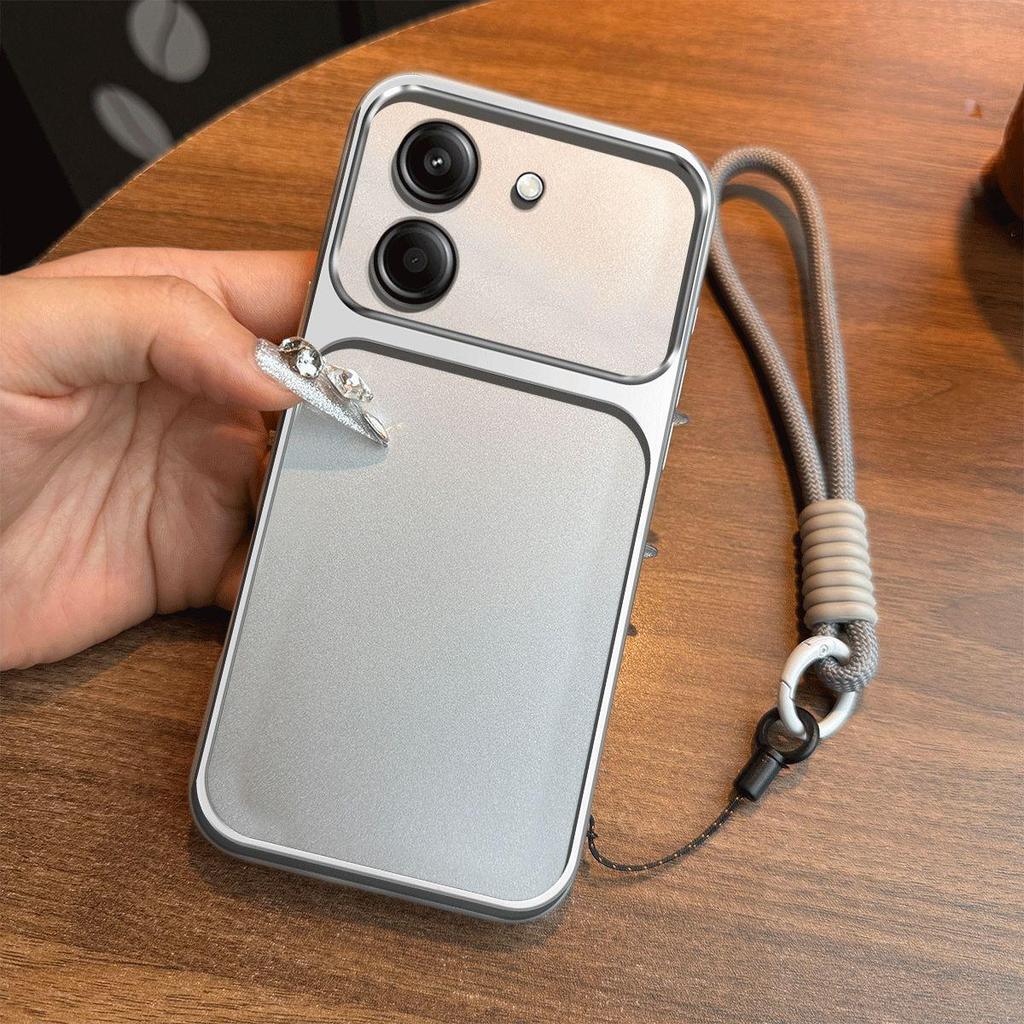 Luxury Big Window Phone Case with Lanyard for Xiaomi POCO X8 Pro Premium Textured Casing