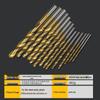 99-Piece Titanium-Plated High-Speed Steel Twist Drill Bit Set (1.5mm-10mm) with Straight Round Shank for Hand Drills