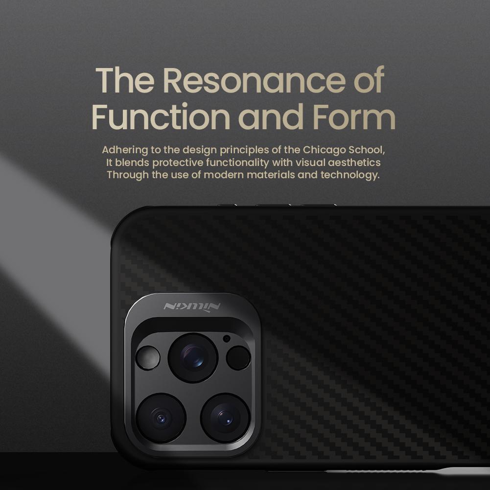 For iPhone 16 Pro Max / 16 Pro Case Nillkin CarboProp Aramid Fiber Case with Stand Camera Case for Magsafe Magnetic Lens Cover