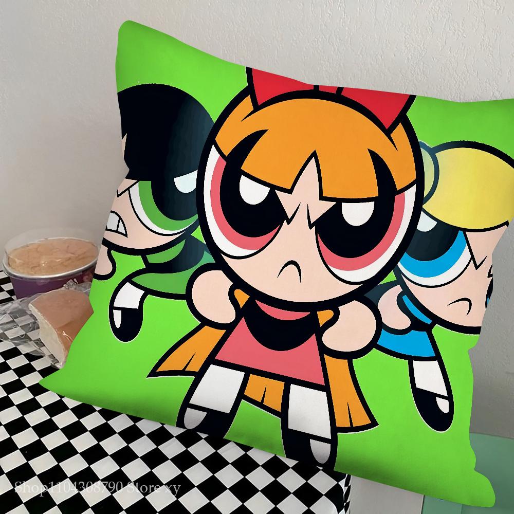 1Pc Classic Cartoon T-The Powerpuff Girls Pillow Bedroom Sofa Leisure Comfort Cushion Car Living Room Home Decoration