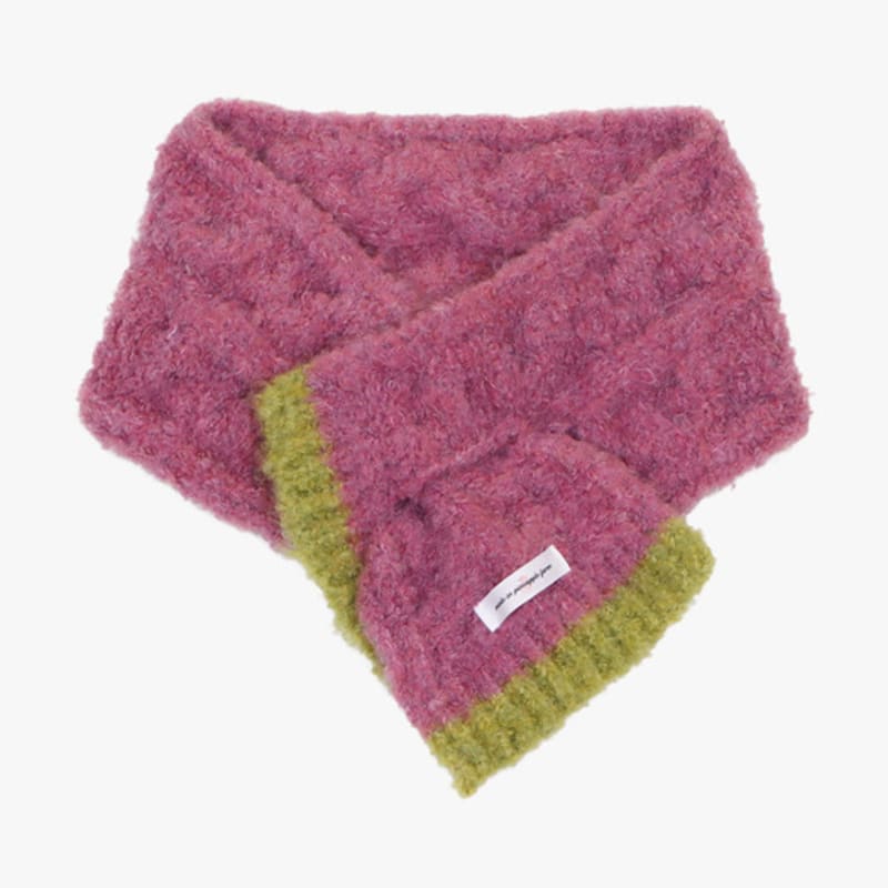 PINK PINEAPPLE COLORED FLUFFY MUFFLER_PINK