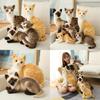 Yuzu Sweet Plush Cat Doll Realistic Grey And White Kitty Toy