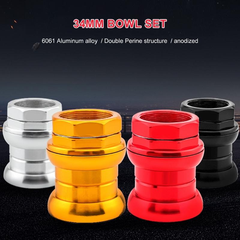 Folded Bike Headsets Precision Bearing Headsets Aluminum Alloys Bicycles Headsets Easyly Installation Bike Part