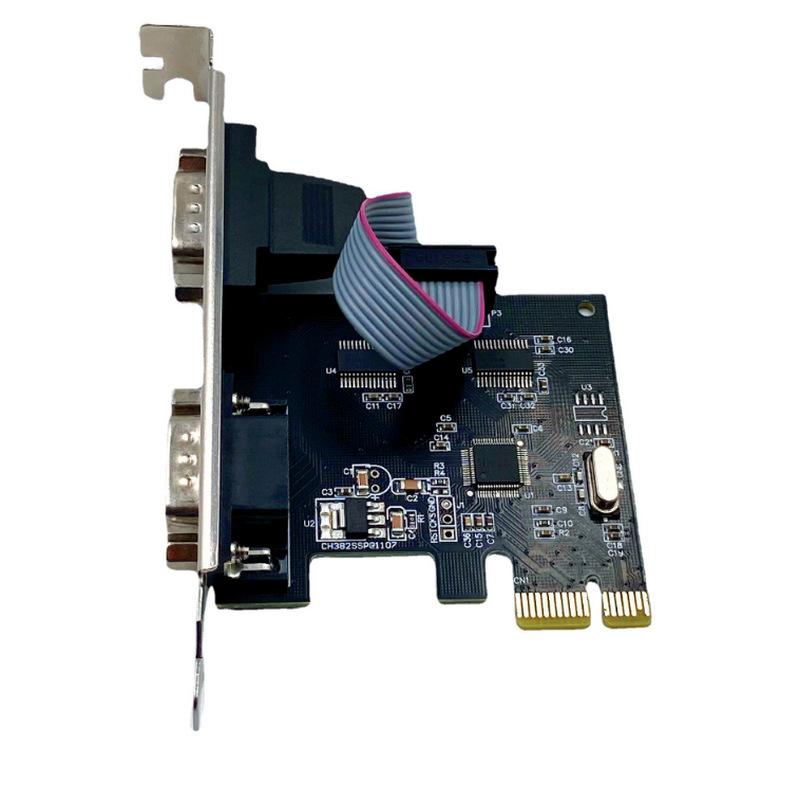 

1Pcs Rs232 Com Pci-E Pci For Express Expansion Adapter Car Diy Accessories Pcie To 2 Serial Db9 Card One Size