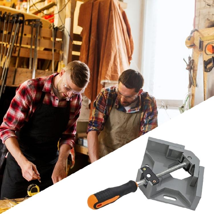 Corner Clamp 90 Degree Right Angle Clamp with Adjustable Aluminum Swing Jaw Single Handle Clamps for Carpentry Metalwork