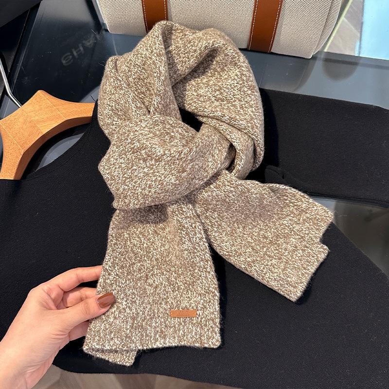 Winter Pure  Wool Long Cashmere Scarf Women Luxury  Real Cashmere Scarf Warm Thick Soft Solid Shawl Ladies Wrap